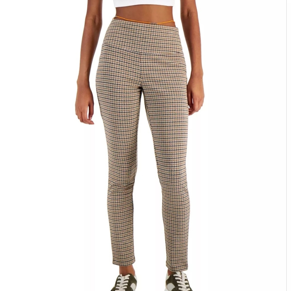 International Concepts Houndstooth Pant High Waist Slim Fit Multicolor XXL
